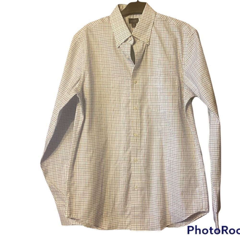 NWT J.Crew Re-Imagined Men’s Button Front Dress Shirt Size Medium‎